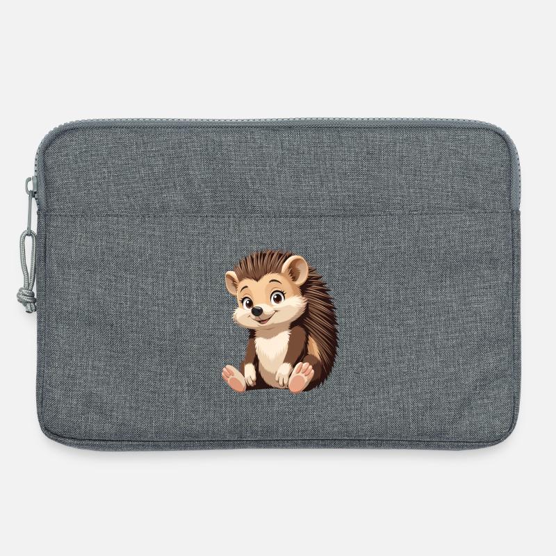 Kuscheliger Igel Illustration - Laptoptasche 13" - Grau meliert
