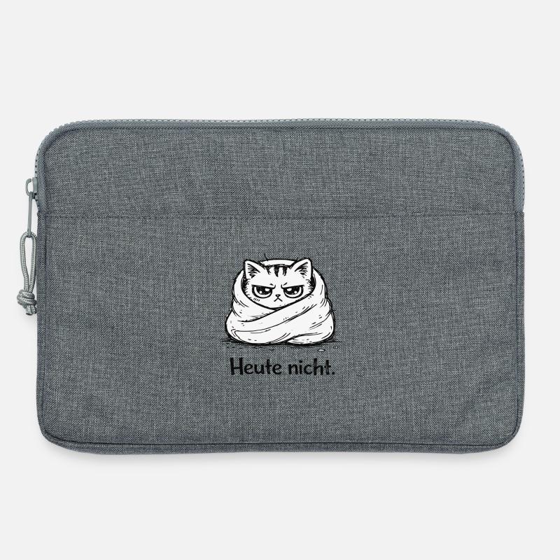 Grumpycat : Pas aujourd’hui - Sacoche pour ordinateur portable 13 pouces - gris chiné