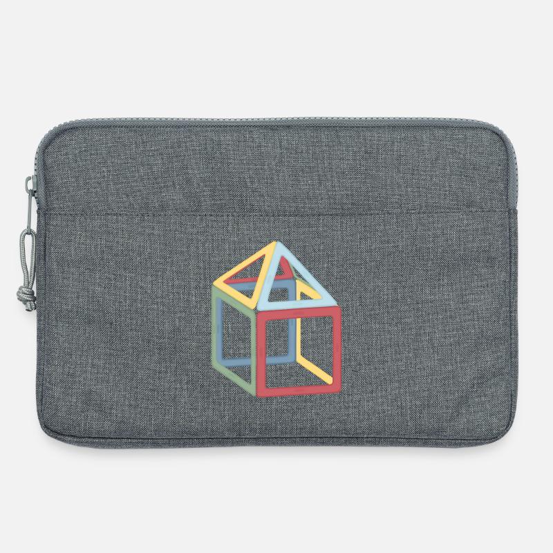 Colorful Cube Block Composition - Laptop bag 13" - heather grey