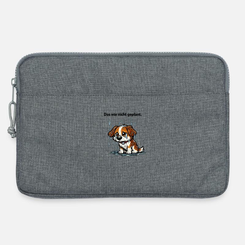 Lustiger Hund Spruch Geschenk - Laptoptasche 13" - Grau meliert