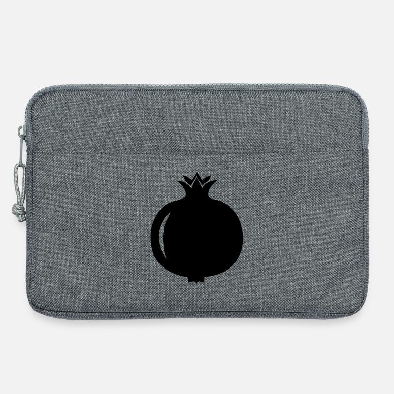 Pomegranate Silhouette – Exotic Fruit Design - Laptop bag 13" - heather grey