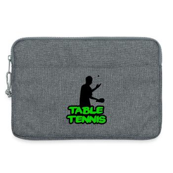 Neon Graffiti Table Tennis Lettering - Laptop bag 13" - heather grey - Front