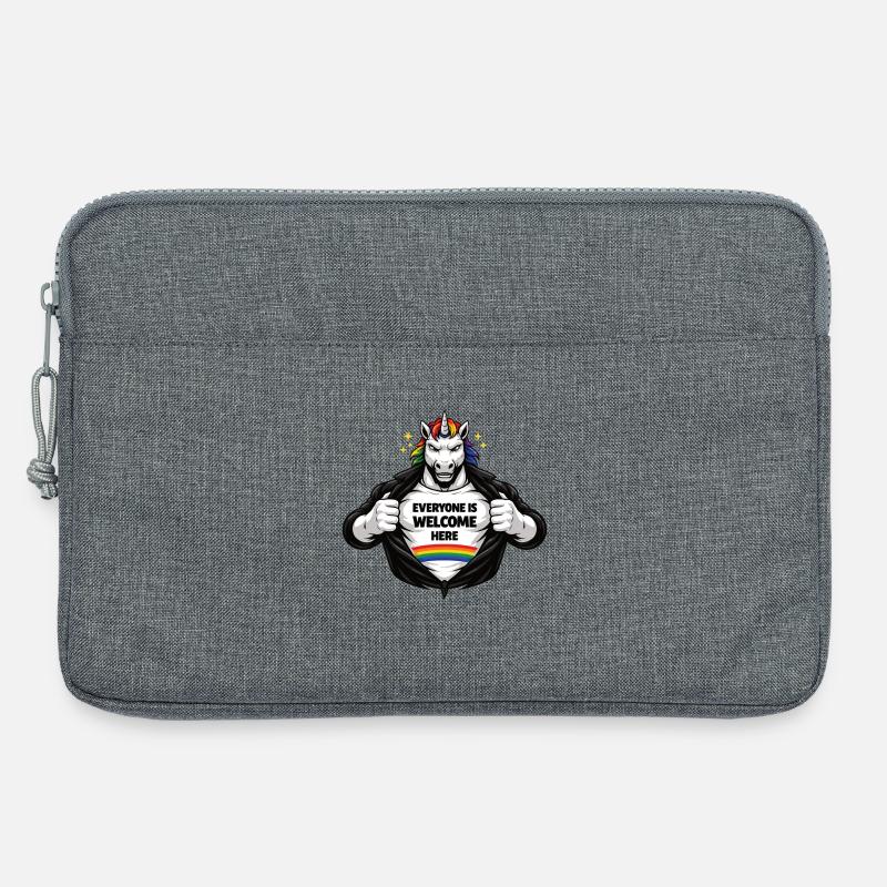 Vielfalt & Respekt Regenbogen Statement Design - Laptoptasche 13" - Grau meliert