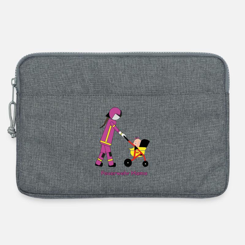 Feuerwehr Mama im Einsatz - Laptoptasche 13" - Grau meliert
