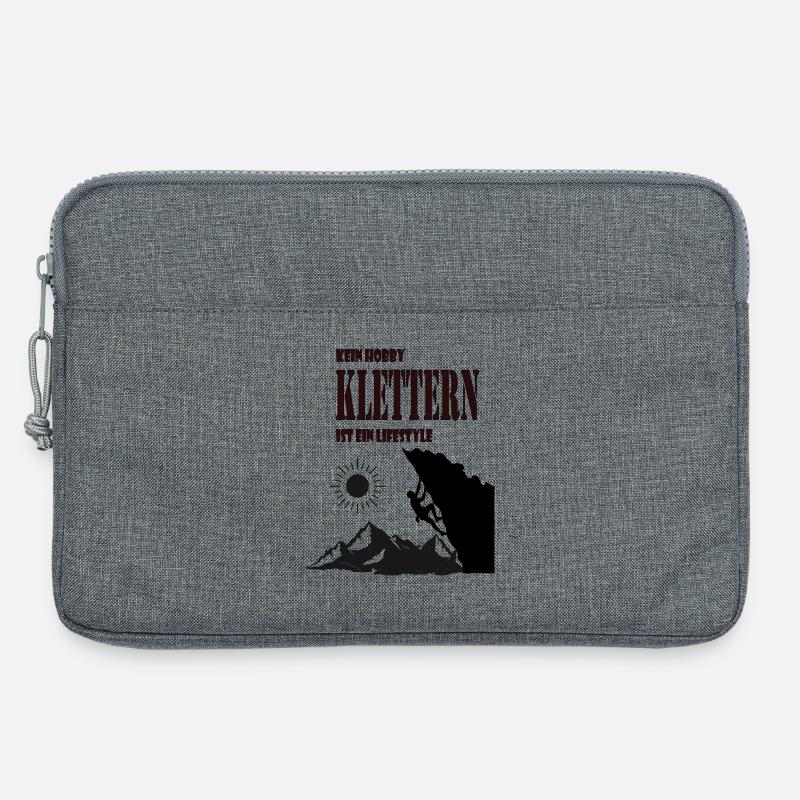 Kein Hobby Klettern Ist ein Lifestyle - Laptoptasche 13" - Grau meliert