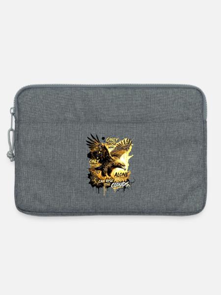 Eagle Motivation - Rise Above The Clouds - Laptoptasche 13" - Grau meliert