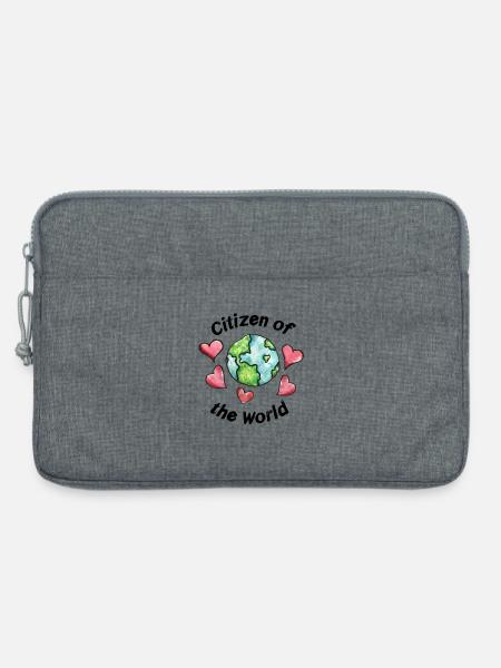 Weltbürger - Laptoptasche 13" - Grau meliert