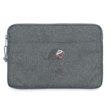 Rugissement de la Loutre d’Eau - Sacoche pour ordinateur portable 13 pouces - gris chiné - Devant