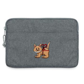 Chat drôle d’anniversaire Enfant chat - Sacoche pour ordinateur portable 13 pouces - gris chiné - Devant