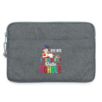 Kita Erste Klasse Einhorn Schüler Kindergarten - Laptoptasche 13" - Grau meliert - Vorne