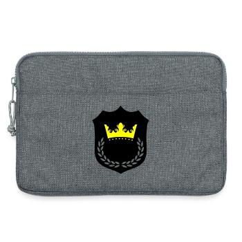 Crown Splendour Yellow Black - Laptop bag 13" - heather grey - Front