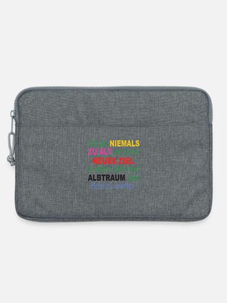Nie zu Alt: Neues Ziel setzen - Laptoptasche 13" - Grau meliert