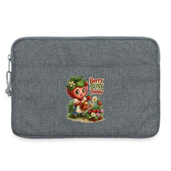 Berry Busy Strawberry Gardener - Laptop bag 13" - heather grey - Front
