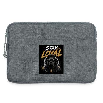 Stay Loyal Dog Shirt Hund Cool Design Streetwear - Laptoptasche 13" - Grau meliert - Vorne