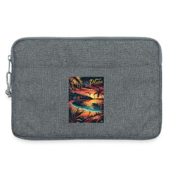  Puerto Plata Tropischer Sonnenuntergang an der - Laptoptasche 13" - Grau meliert - Vorne