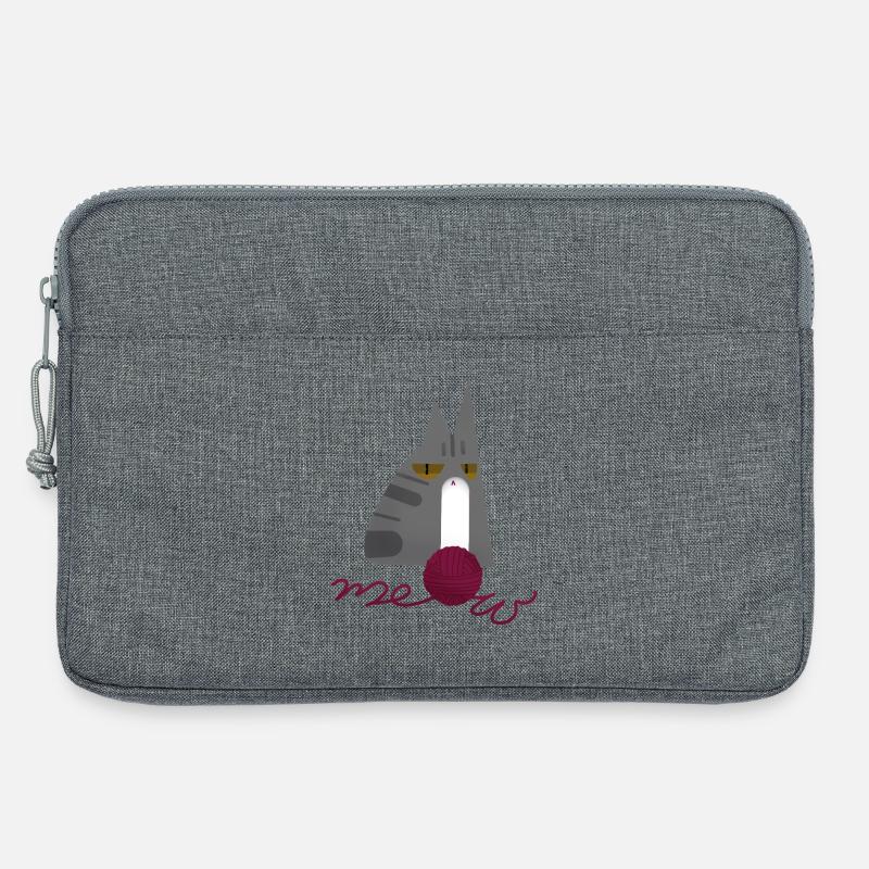 Kätzchen (grau) - Laptoptasche 13" - Grau meliert