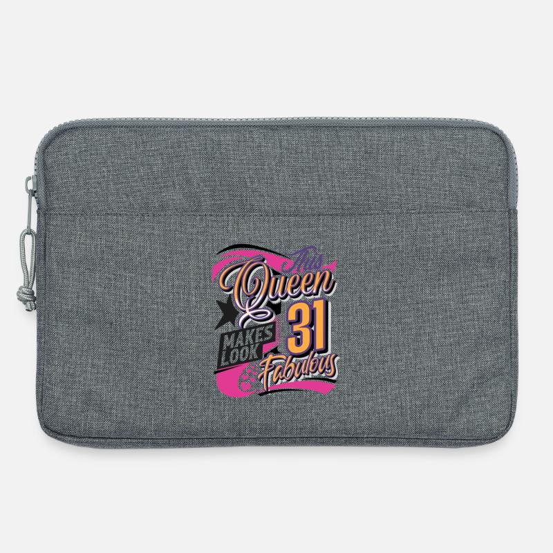 31. Geburtstag Queen - Laptoptasche 13" - Grau meliert