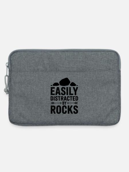 Steine Sprüche Steine Lustiges Steine Geschenk - Laptoptasche 13" - Grau meliert