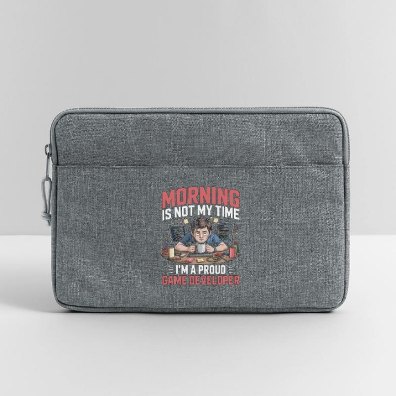 Game Developer Morning n’est pas mon temps Coder de jeux Sacoche pour ordinateur portable 13 pouces