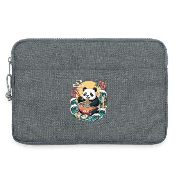 Kawaii Panda Ramen Ozeanwellen Bowl Japanisch - Laptoptasche 13" - Grau meliert - Vorne
