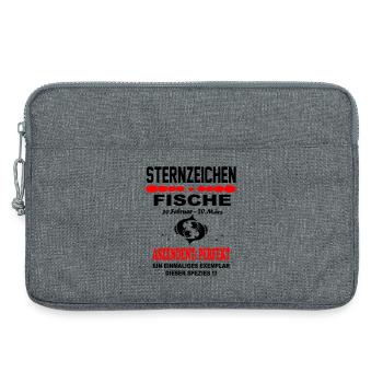 Fische Sternzeichen Horoskop Aszendent Perfekt - Laptoptasche 13" - Grau meliert - Vorne
