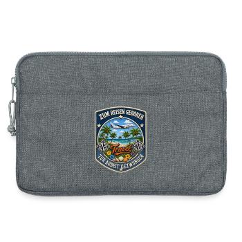 Zum Reisen geboren zur Arbeit gezwungen Travel - Laptoptasche 13" - Grau meliert - Vorne