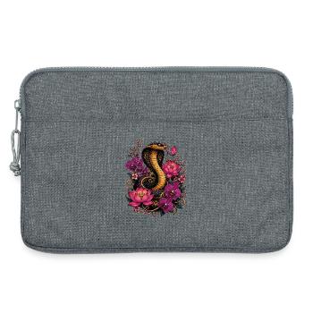 Cobra and flower magic - Laptop bag 13" - heather grey - Front