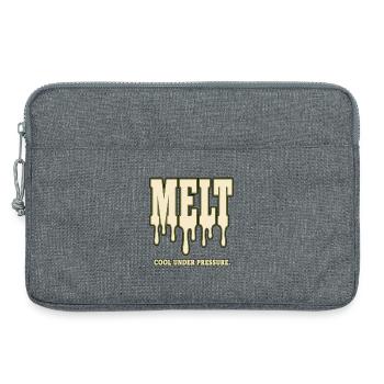 MELT – Cool Under Pressure | Humor about Stress - Laptop bag 13" - heather grey - Front