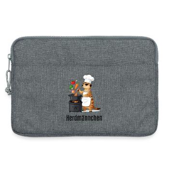 Herdmännchen Koch Gastronomie Beikoch Lustig  - Laptoptasche 13" - Grau meliert - Vorne