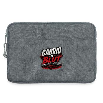 Cabrio im Blut Cabriolet Spruch Fahrer - Laptoptasche 13" - Grau meliert - Vorne