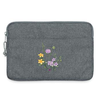 Gartenblumen  - Laptoptasche 13" - Grau meliert - Vorne