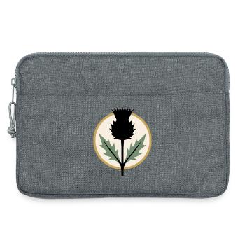Geometric Thistle Botanical Streetwear - Laptop bag 13" - heather grey - Front