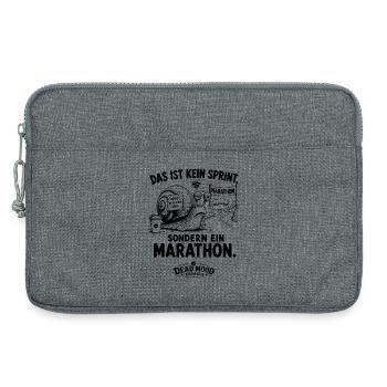 Lustiger Motivationsspruch | Büro Humor | Geschenk - Laptoptasche 13" - Grau meliert - Vorne