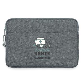 Endlich in Rente – Krankenschwester & Stethoskop - Laptoptasche 13" - Grau meliert - Vorne