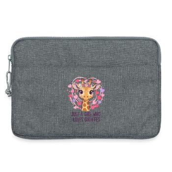 Giraffe Love Girl GIRAFFE - Laptop bag 13" - heather grey - Front