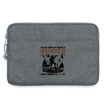 Stolzes Jägergeschenk - Laptoptasche 13" - Grau meliert - Vorne