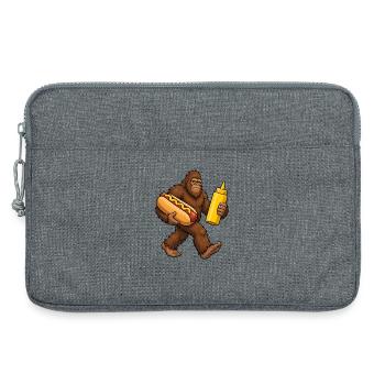 Hot-dog Bigfoot du 4 juillet – Hot dog amusant avec B - Sacoche pour ordinateur portable 13 pouces - gris chiné - Devant