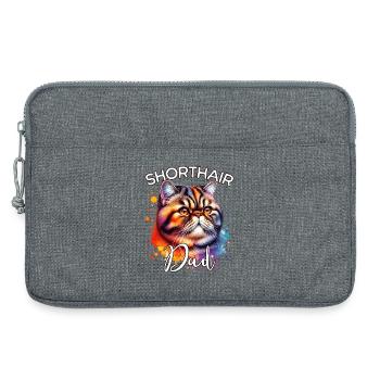 Exotische Kurzhaarkatze Papa - Laptoptasche 13" - Grau meliert - Vorne