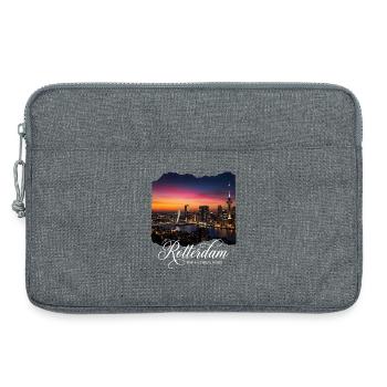 Rotterdam The Netherlands Skyline Abendlicht - Laptoptasche 13" - Grau meliert - Vorne