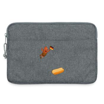 Schnitzel qui va en chignon - Sacoche pour ordinateur portable 13 pouces - gris chiné - Devant