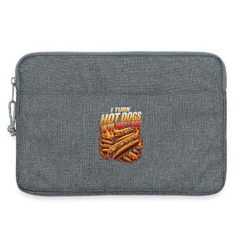 I turn hot dogs into hot logs (Funny - Laptop bag 13" - heather grey - Front