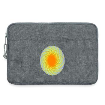 Spirale d’orange dans la lavande - Sacoche pour ordinateur portable 13 pouces - gris chiné - Devant