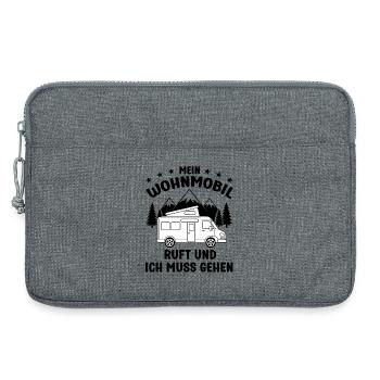 Mein Wohnmobil ruft und ich muss gehen Camping - Laptoptasche 13" - Grau meliert - Vorne