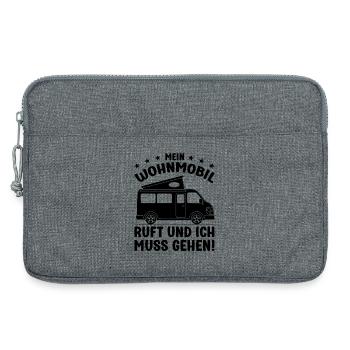 Mein Wohnmobil ruft und ich muss gehen Camping - Laptoptasche 13" - Grau meliert - Vorne