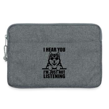 Alaskan Malamute Sprüche Alaskan Malamute Geschenk - Laptoptasche 13" - Grau meliert - Vorne