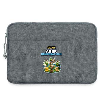 Ente Demokratie Quak Aber Demokratisch Spruch - Laptoptasche 13" - Grau meliert - Vorne