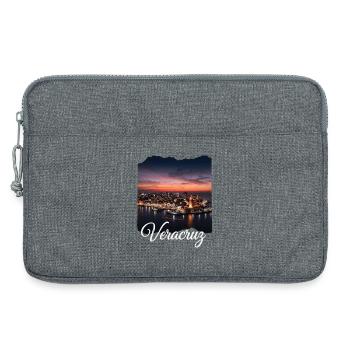 Veracruz Sonnenuntergang Hafenpanorama - Laptoptasche 13" - Grau meliert - Vorne