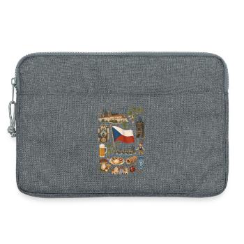 Tschechien | Prag, Bier & Böhmen - Laptoptasche 13" - Grau meliert - Vorne
