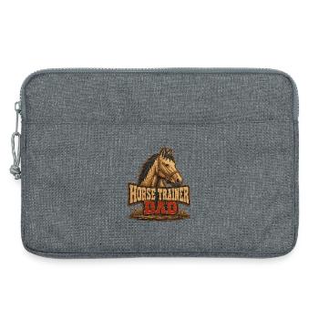 Horse Trainer Dad, Rugged Barn Equestrian Father's - Laptop bag 13" - heather grey - Front