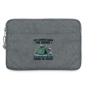 Camping Nah an der Natur Zelten - Laptoptasche 13" - Grau meliert - Vorne